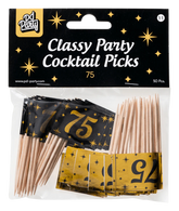 Cocktailprikkers75 Jaar 6,5cm 50st